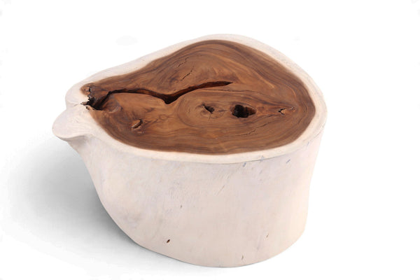 Organic White & Brown Block Coffee Table - Dyag East