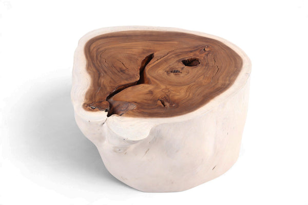 Organic White & Brown Block Coffee Table - Dyag East