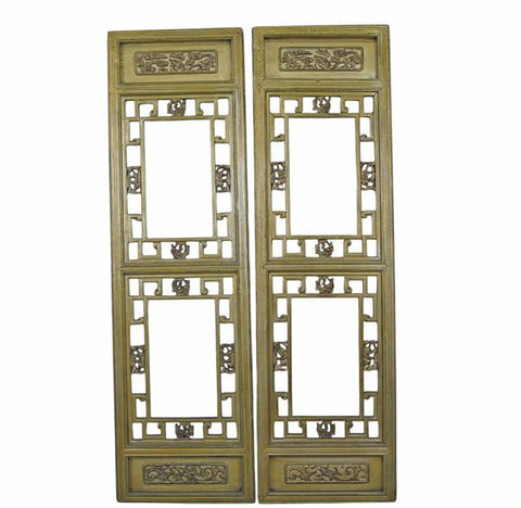 Pair Antique Gilded Screen Panels - Dyag East