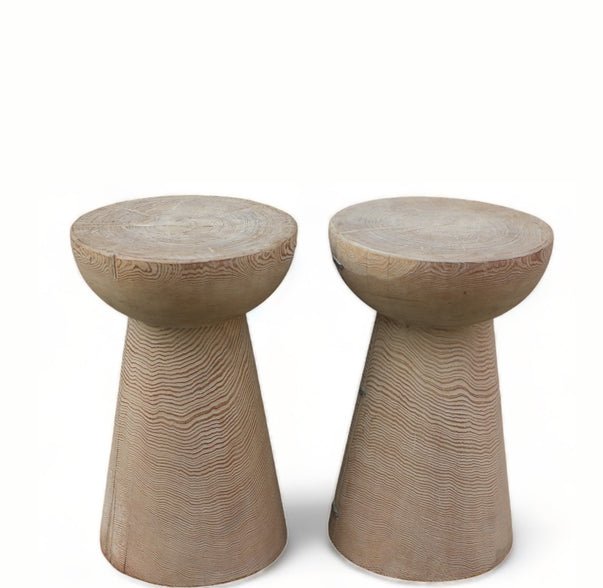 Pair Hand Made Modern Side Tables or Nightstands or Stool - Dyag East
