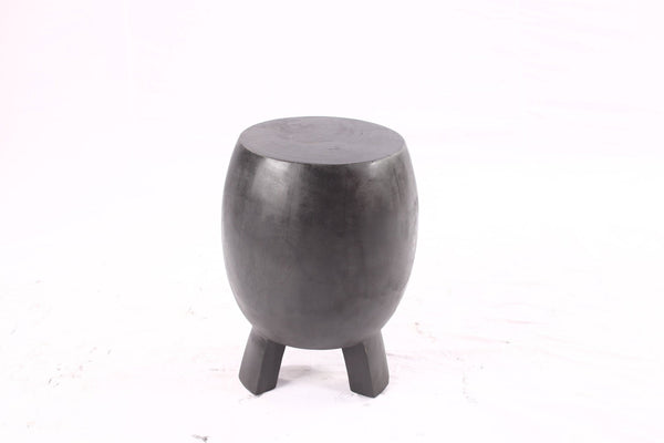 Pair of 15” Round Black Drum Accent Table - Dyag East