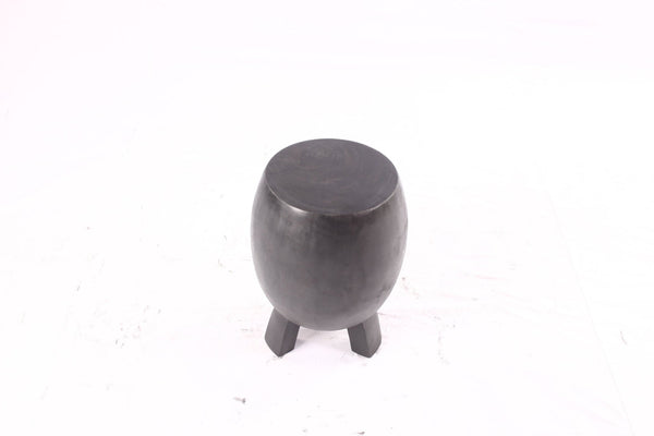 Pair of 15” Round Black Drum Accent Table - Dyag East