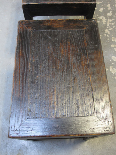Pair of 19th Century Black Lacquered Side Tables - Dyag East