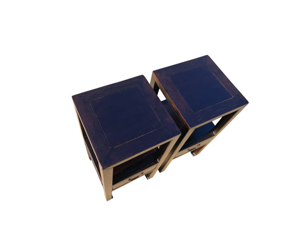 Pair of Antique Open-Shelf Accent Tables - Dyag East
