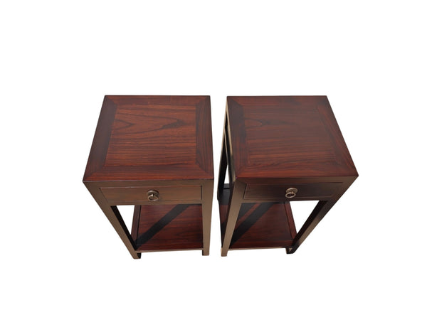 Pair of Asian Elm Accent Tables - Dyag East