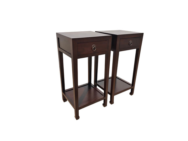 Pair of Asian Elm Accent Tables - Dyag East
