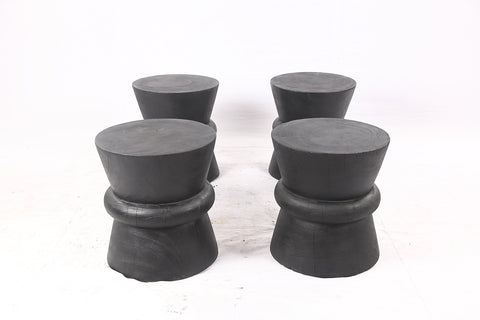 Pair of Black Hourglass 20” Tall Accent Table - Dyag East