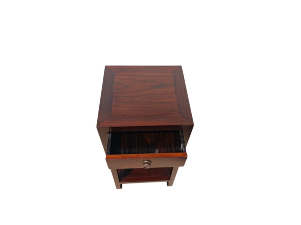 Pair of Chinese Elm Accent Tables with Drawer - Dyag East