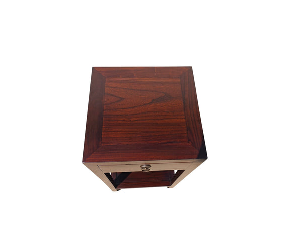 Pair of Chinese Elm Accent Tables with Drawer - Dyag East
