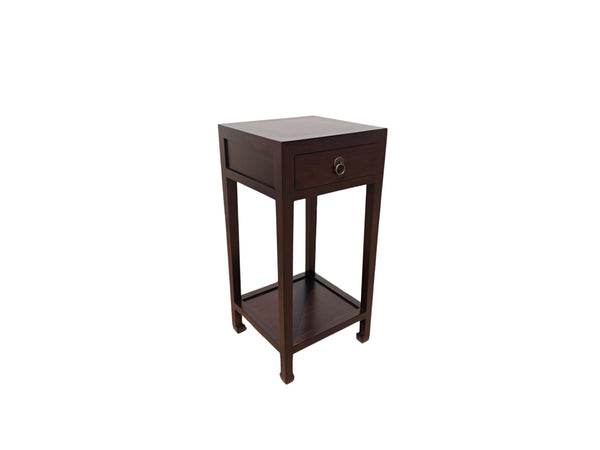 Pair of Chinese Elm Accent Tables with Drawer - Dyag East