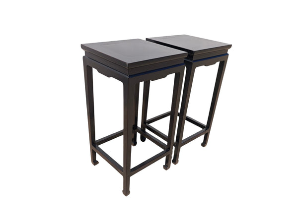 Pair of Elm Wood Side Tables - Dyag East