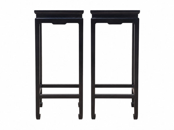 Pair of Elm Wood Side Tables - Dyag East