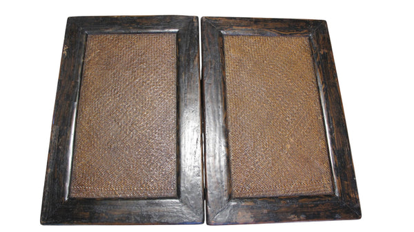 Pair of Rattan Top Side Tables - Dyag East