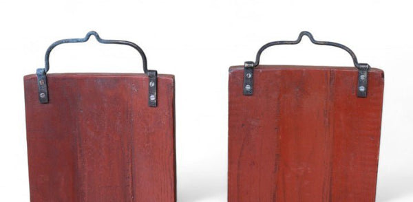 Pair Red Door Plaque - Dyag East