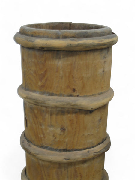 Pair Tibetan Butter Barrel 26' & 22" Tall - Dyag East