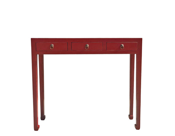 Red 3-Drawer 37" Long Console Table - Dyag East