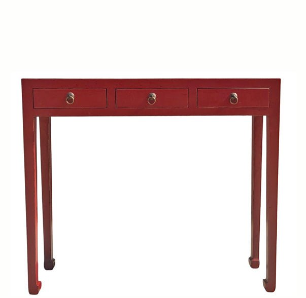 Red 3-Drawer 37" Long Console Table - Dyag East