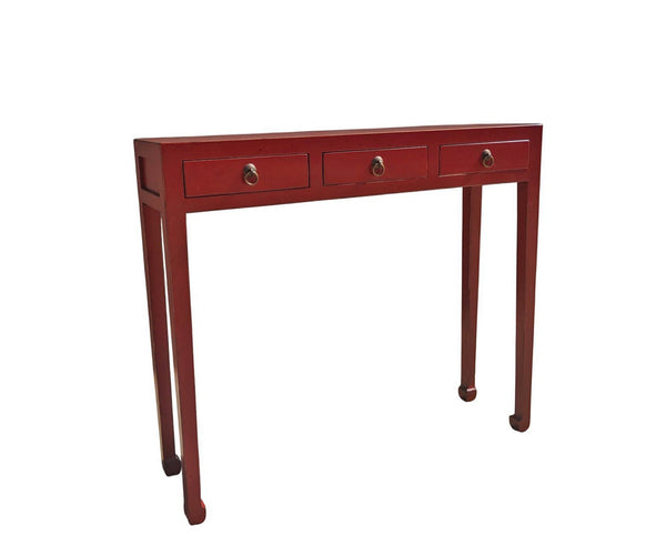 Red 3-Drawer 37" Long Console Table - Dyag East