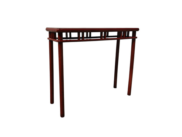 Red Lacquer 38" Long Console Table - Dyag East