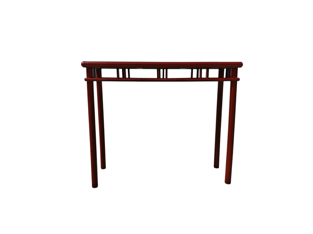 Red Lacquer 38" Long Console Table - Dyag East
