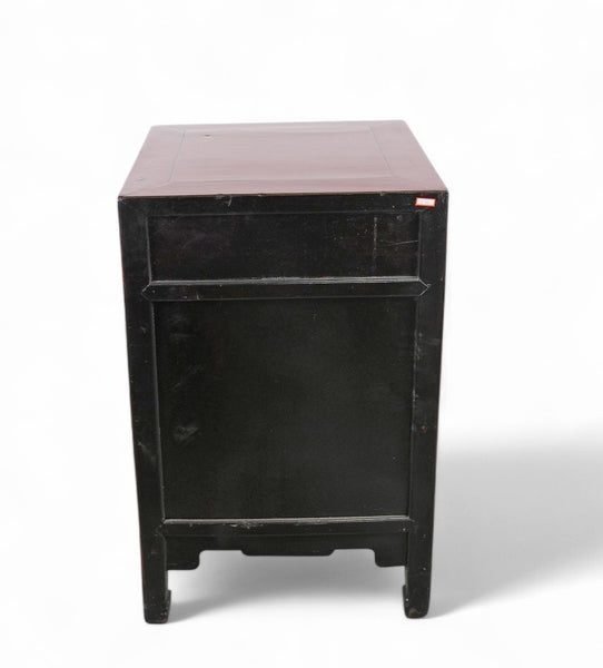 Red Nightstand or Accent table with 1 Drawer and Cabinet - Dyag East