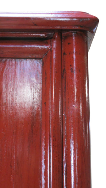 Red Solid Wood 76 Inch Tall Armoire - Dyag East