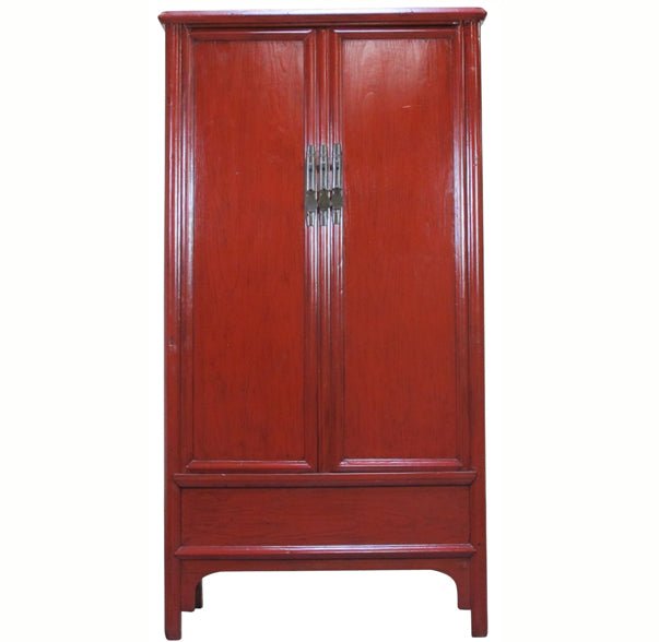 Red Solid Wood 76 Inch Tall Armoire - Dyag East