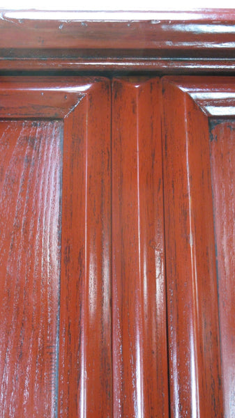 Red Solid Wood 76 Inch Tall Armoire - Dyag East