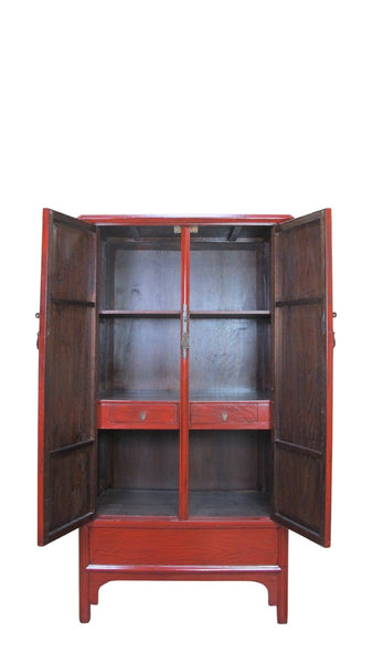 Red Solid Wood 76 Inch Tall Armoire - Dyag East