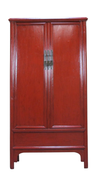 Red Solid Wood 76 Inch Tall Armoire - Dyag East