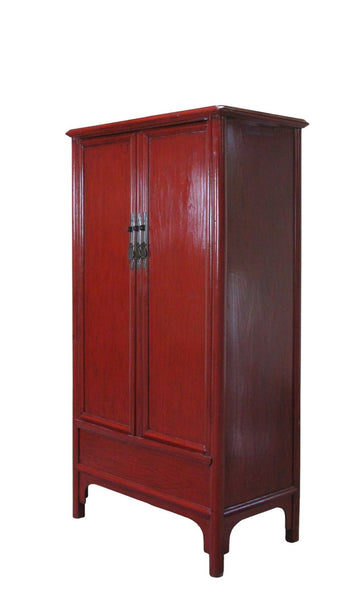 Red Solid Wood 76 Inch Tall Armoire - Dyag East