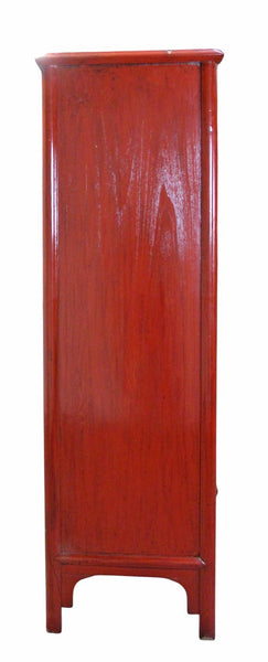 Red Solid Wood 76 Inch Tall Armoire - Dyag East