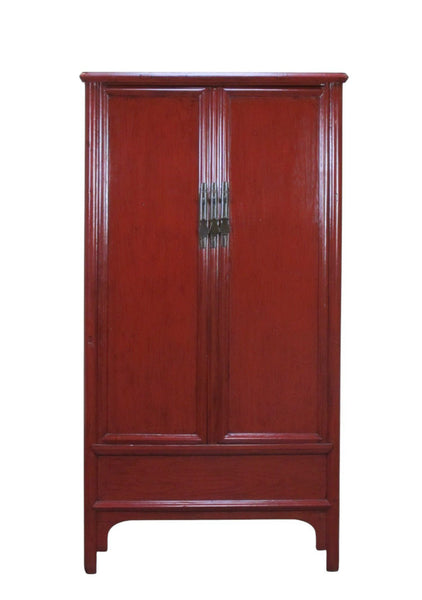 Red Solid Wood 76 Inch Tall Armoire - Dyag East