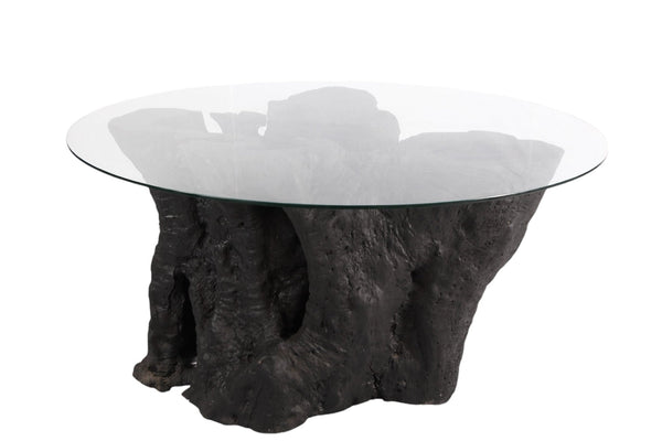 Round 63" Diameter Black Root Dining Table - Dyag East