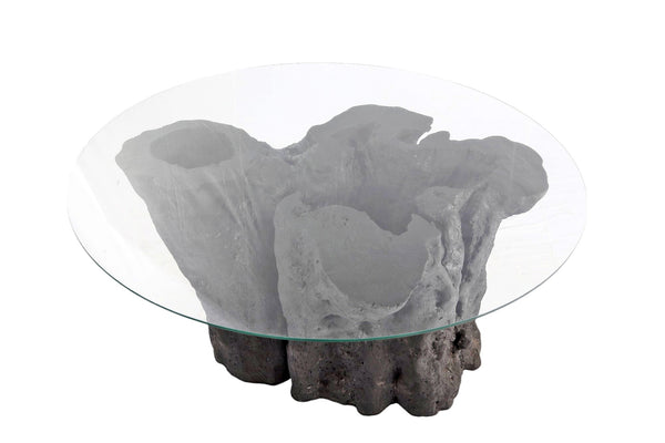 Round 63" Diameter Black Root Dining Table - Dyag East