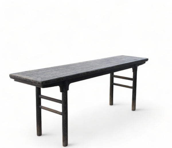 Rustic Black Patina Console Table - Dyag East