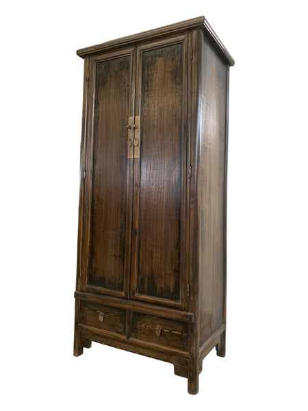 Rustic Chinese Solid Pine 2 Door Cabinet - Dyag East