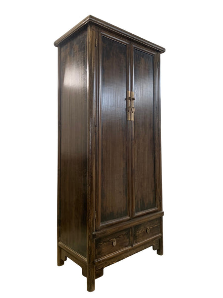 Rustic Chinese Solid Pine 2 Door Cabinet - Dyag East