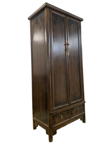 Rustic Chinese Solid Pine 2 Door Cabinet - Dyag East