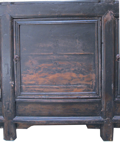 3 Door Black Farmer's Sideboard