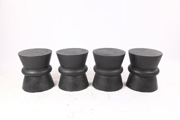 Single Black Hourglass 20” Tall Accent Table - Dyag East