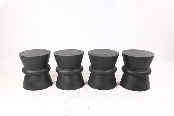 Single Black Hourglass 20” Tall Accent Table - Dyag East
