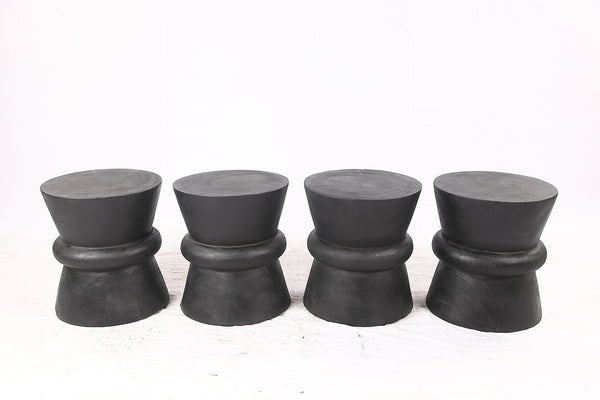 Single Black Hourglass 20” Tall Accent Table - Dyag East