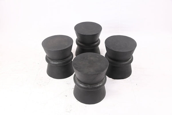 Single Black Hourglass 20” Tall Accent Table - Dyag East