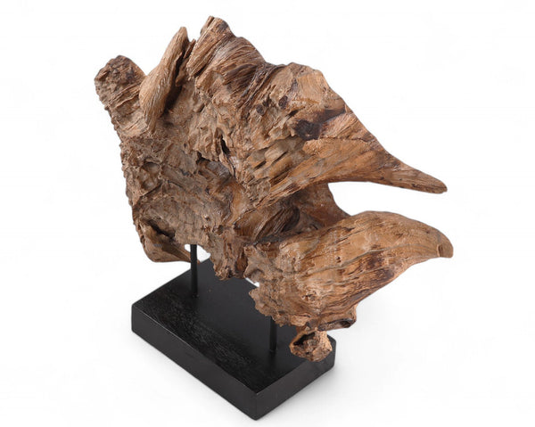 Table Top Organic Teak Sculpture - 31" Inch Tall - Dyag East