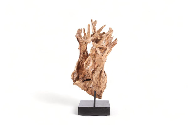 Table Top Organic Teak Sculpture - 38" Inch Tall - Dyag East