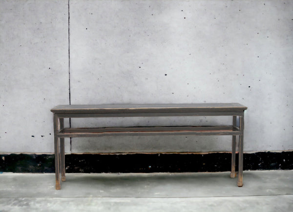 Vintage Black 79" Inch Long MingQing Console Table - Dyag East