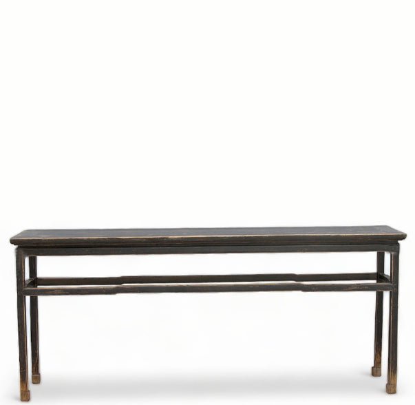 Vintage Black 79" Inch Long MingQing Console Table - Dyag East