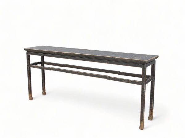 Vintage Black 79" Inch Long MingQing Console Table - Dyag East