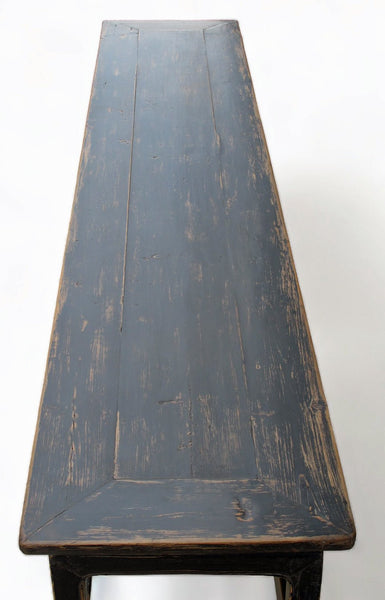 Vintage Black 79" Inch Long MingQing Console Table - Dyag East